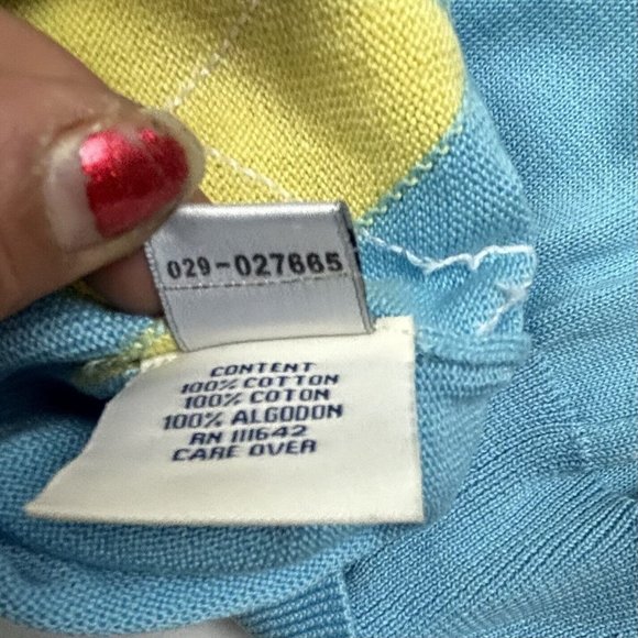 NWT Coogi Multicolored‎ Diamond Argyle Sweater Vest Men’s XL Australia Pastels - Picture 9 of 10